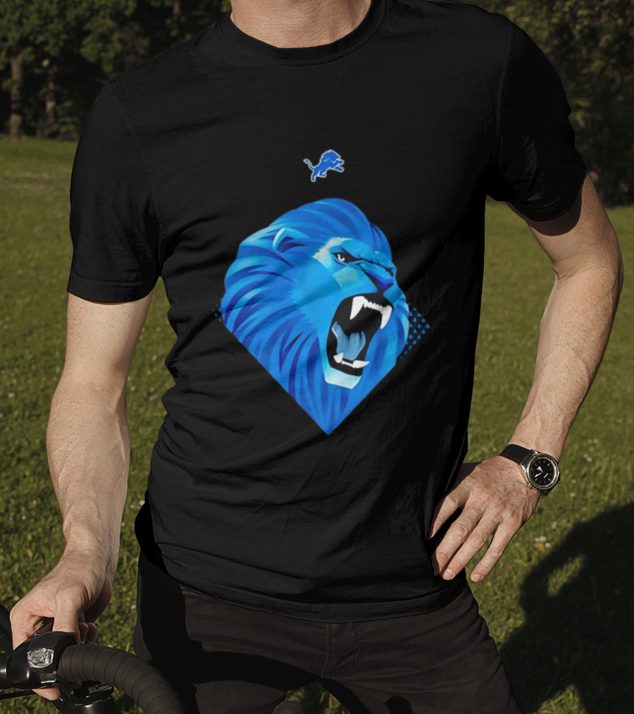 Team Youth Detroit Lions Roaring Blue Lion T-Shirt