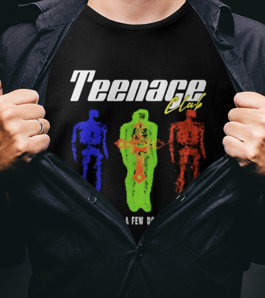 Teenage Club Love All Trust A Few Do Wrong To None Vibrant Neon Figures T-Shirt