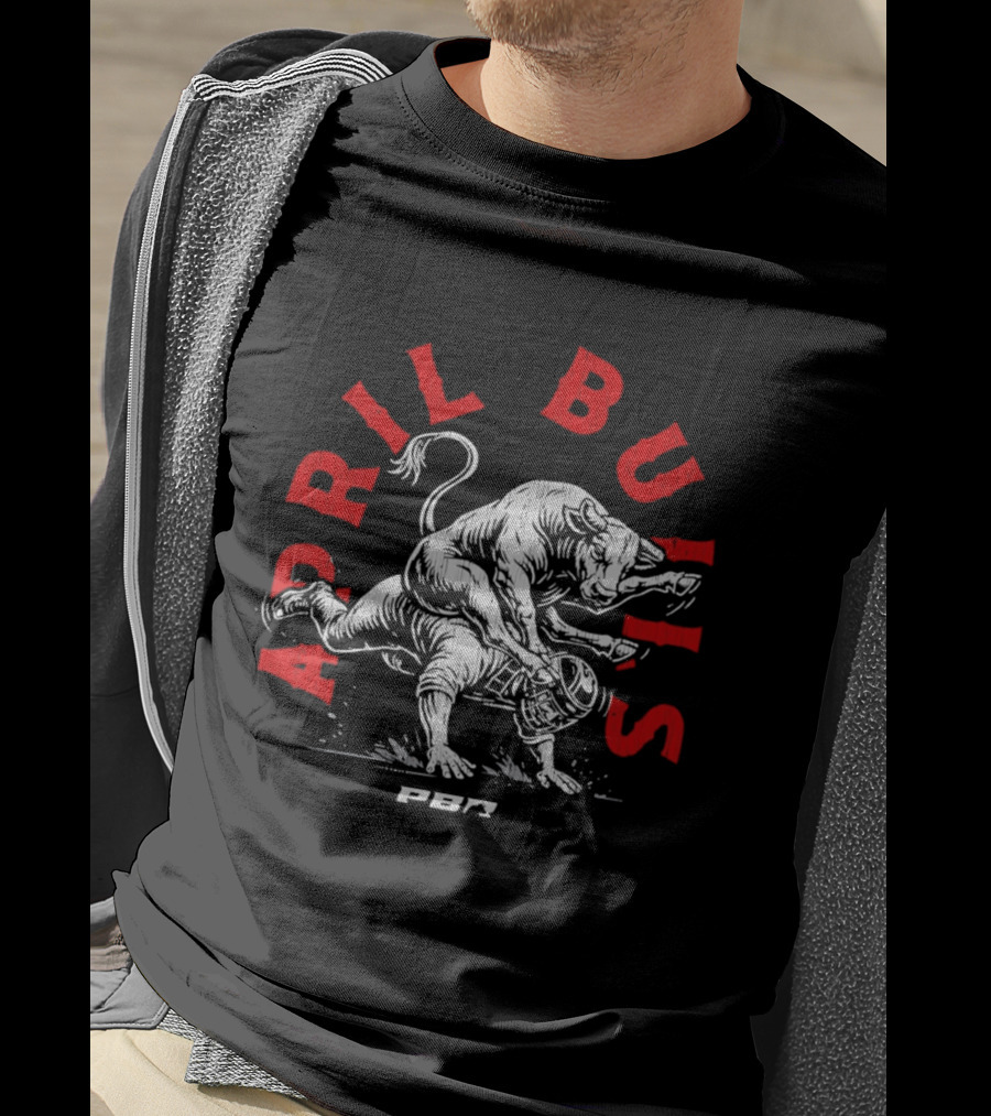 PBR April Bulls Riding Professional Bull Riders T-Shirt