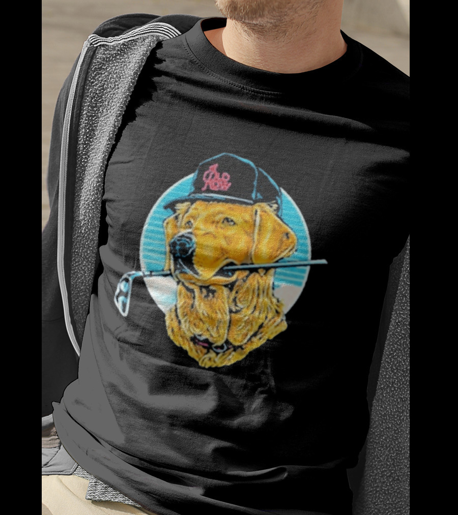 Old Row The Good Boys Golf Club Golden Retriever With Golf Club In Mouth T-Shirt