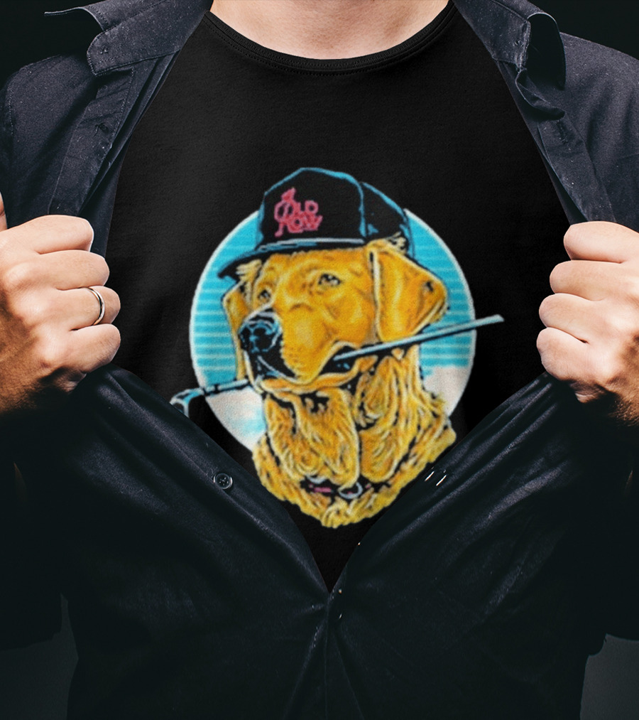 Old Row The Good Boys Golf Club Golden Retriever With Golf Club In Mouth T-Shirt