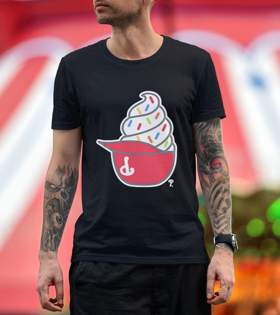 Philadelphia Phillies Ice Cream Hat With Sprinkles T-Shirt