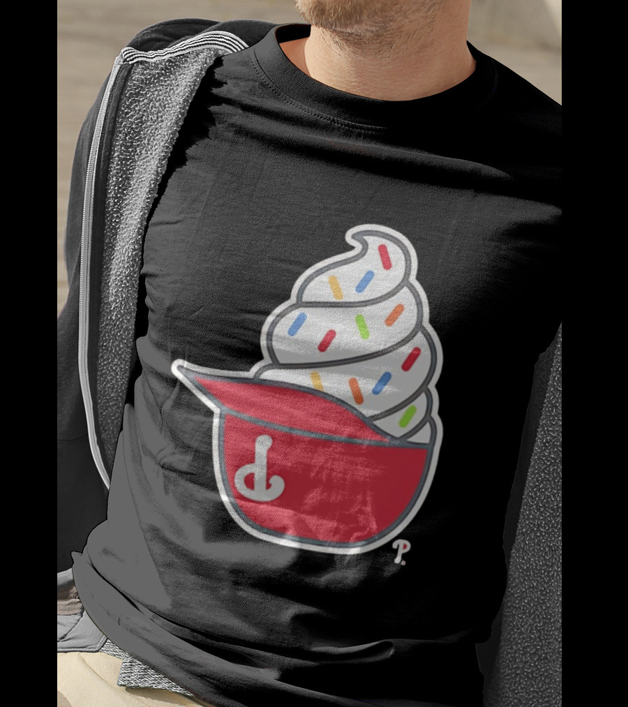 Philadelphia Phillies Ice Cream Hat With Sprinkles T-Shirt