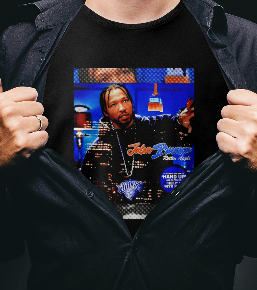 Jalen Brunson Rotten Apple Knicks Hand Up NYYK Empire T-Shirt
