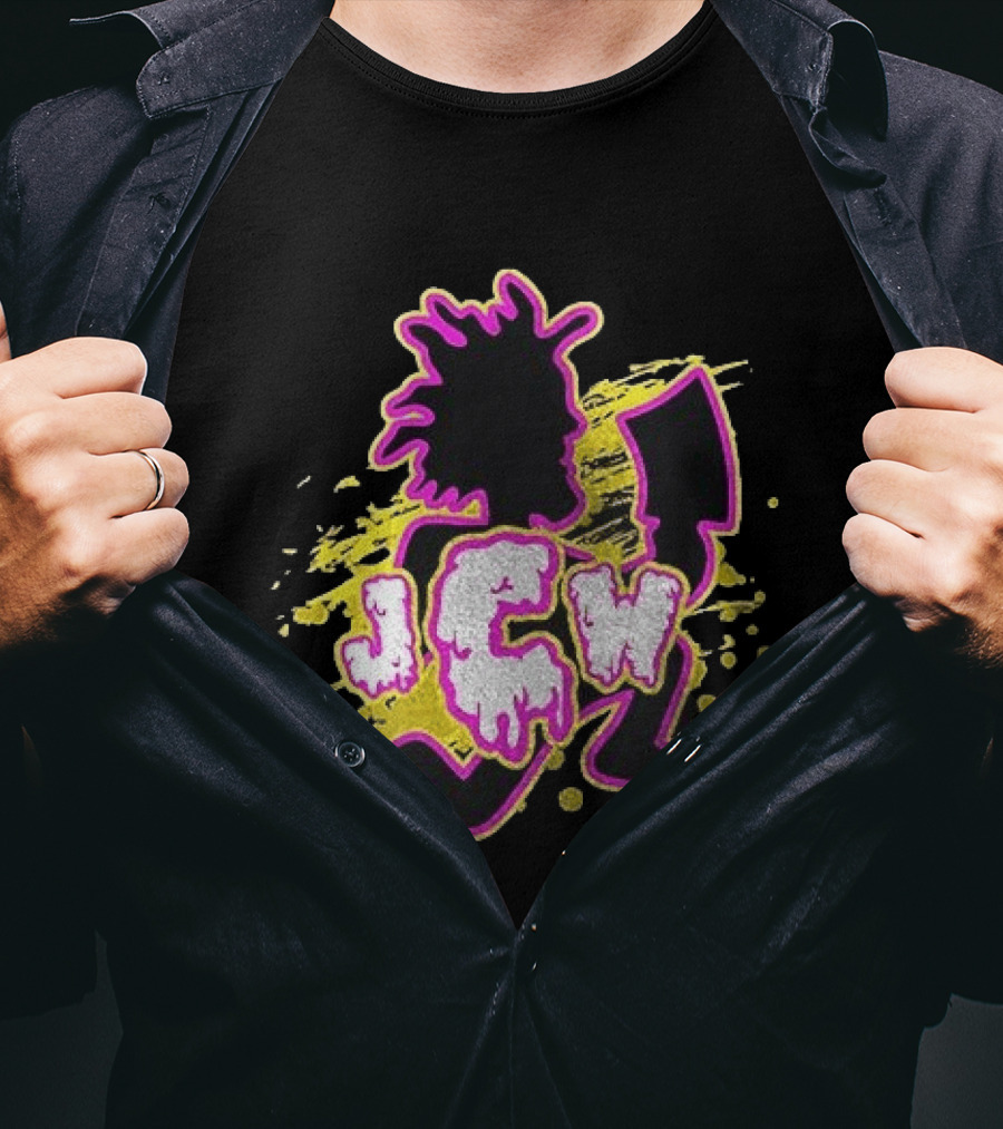 JCW Dani Mo Dino Myte Wrestler Iconic Wrestling Splatter T-Shirt