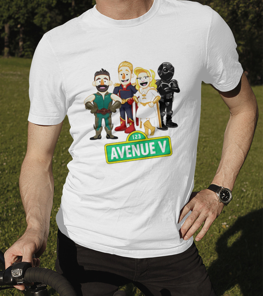 123 Avenue V Cartoon Characters Crossover Ensemble T-Shirt