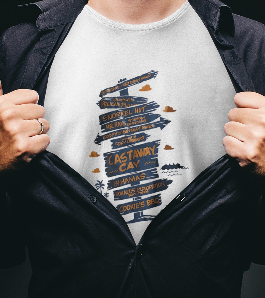 Disneyland Castaway Cay Bahamas Adventure Donald's Exploration Cookie's BBQ T-Shirt