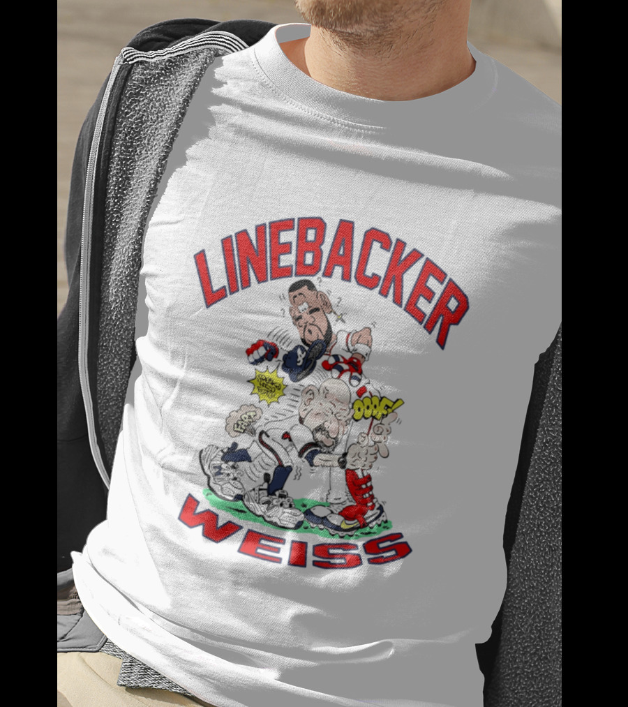 Linebacker Weiss Walt Weiss Caricature Comic Style Action T-Shirt