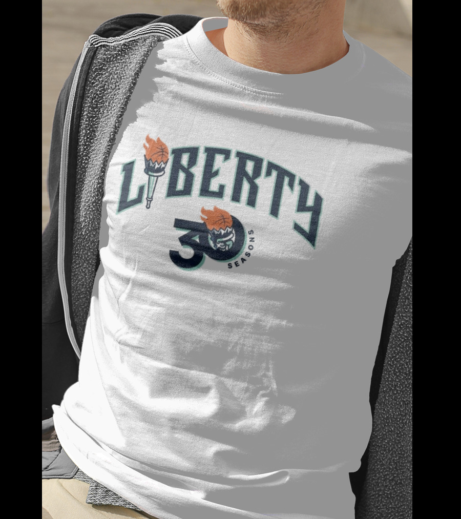 New York Liberty 30 Seasons Of Lighting It Up Anniversary 2026 T-Shirt