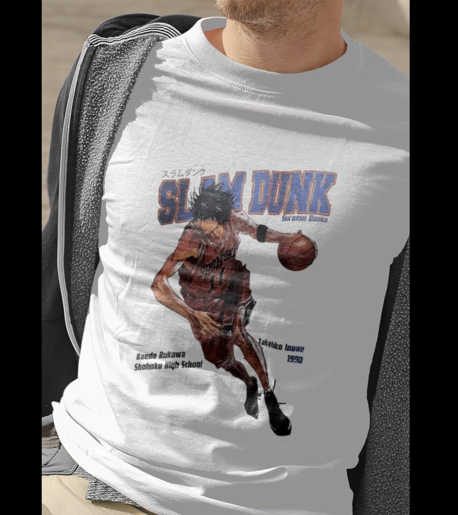 Slam Dunk Kaede Rukawa Shohoku High School Basketball Anime Character Japan T-Shirt