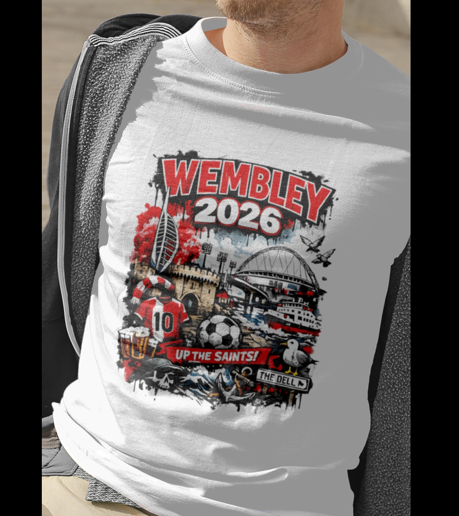 Southampton Football Wembley 2026 Up The Saints Fan Celebration T-Shirt