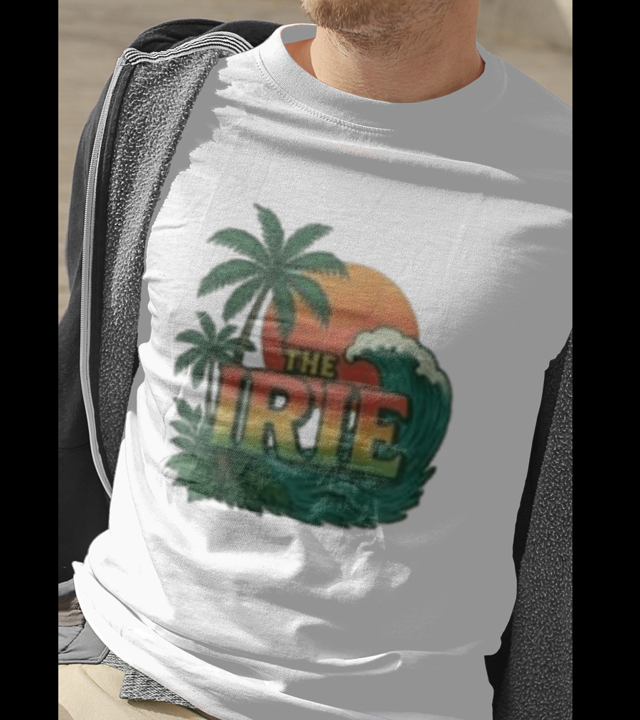 Tropical Palm Trees Sunset Wave Irie T-Shirt