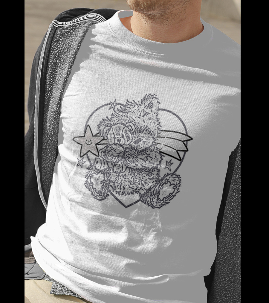 We Begin With Nothing We Leave With Nothing So What Is There To Worry About Teddy Heart Star Banner T-Shirt