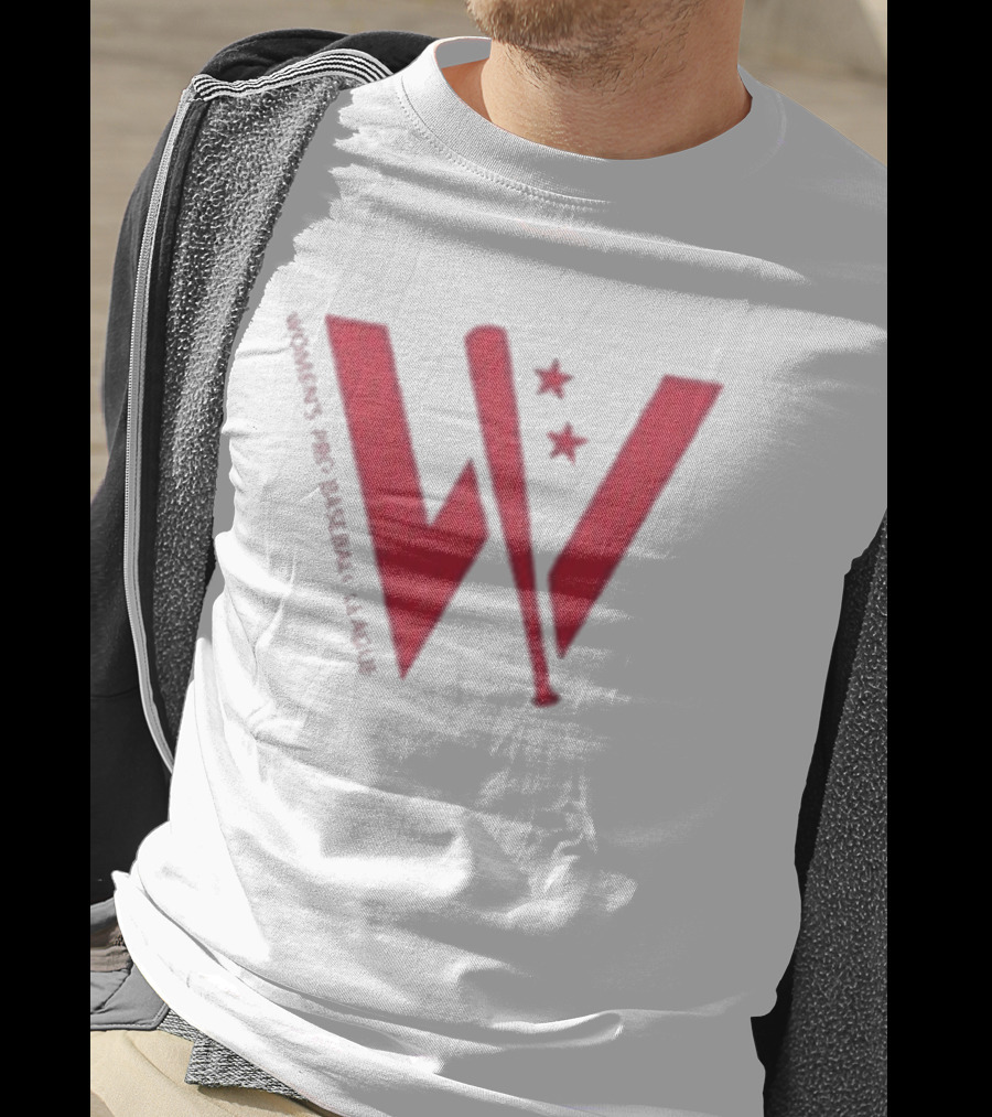Women's Pro Baseball League Giant W With Stars And Bat T-Shirt