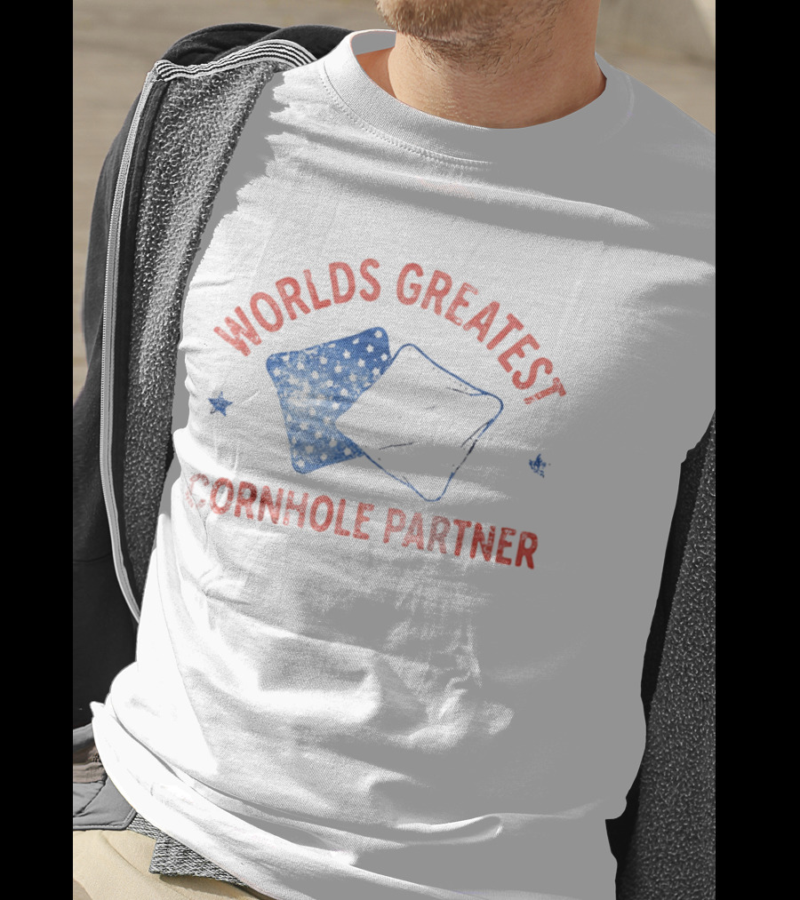 World's Greatest Cornhole Partner Bean Bags And Stars T-Shirt