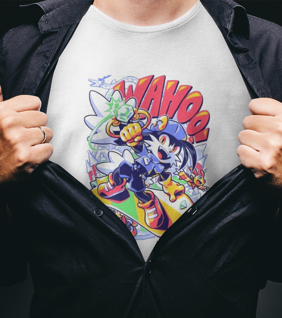 Fangamer Klonoa Wahoo Vintage Style Snowboarding Adventure T-Shirt