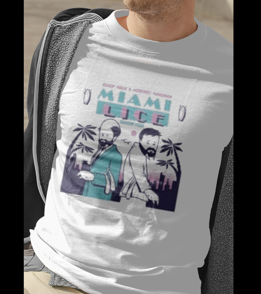 Aesop Rock Homeboy Sandman Miami Lice Retro Palm Trees 80s T-Shirt
