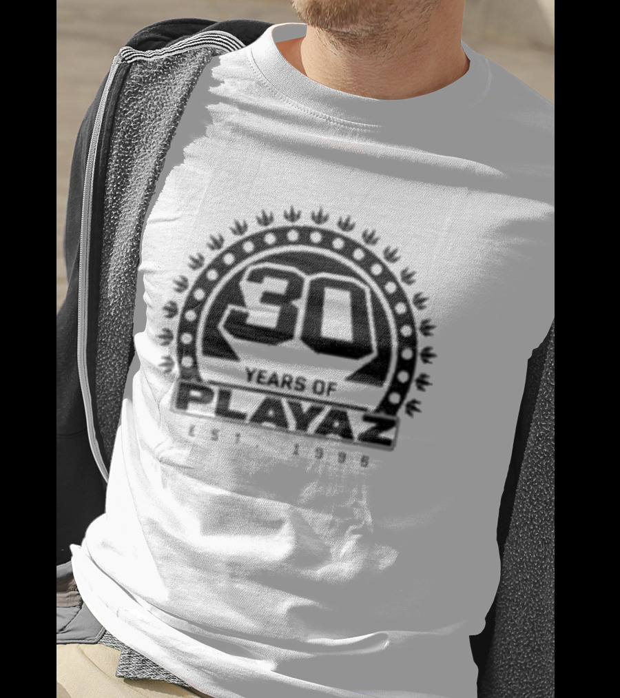 Playaz 30 Years Anniversary Est 1996 Celebration Plaque T-Shirt
