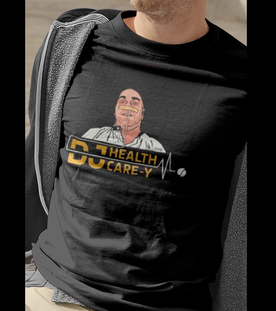 DJ Health Care Y With Medical Face Mask And Stethoscope Line T-Shirt
