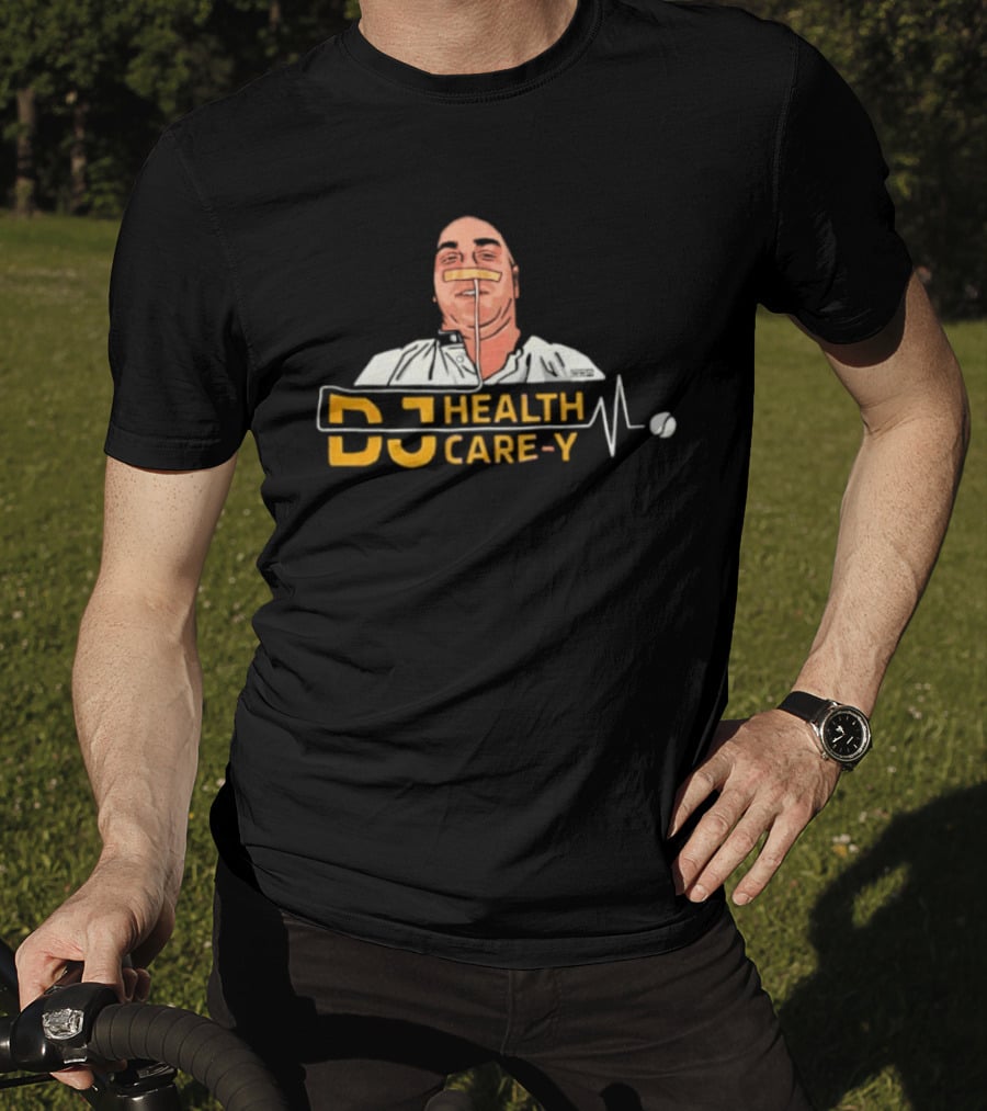 DJ Health Care Y With Medical Face Mask And Stethoscope Line T-Shirt