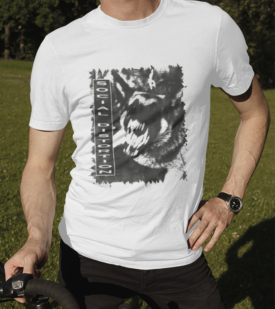Social Distortion Dog Fight Skeleton Man Boxing Gloves T-Shirt