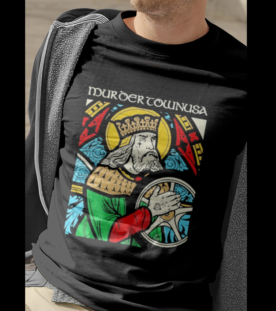 Murder Town Usa Biker Boru King Icon Medieval T-Shirt