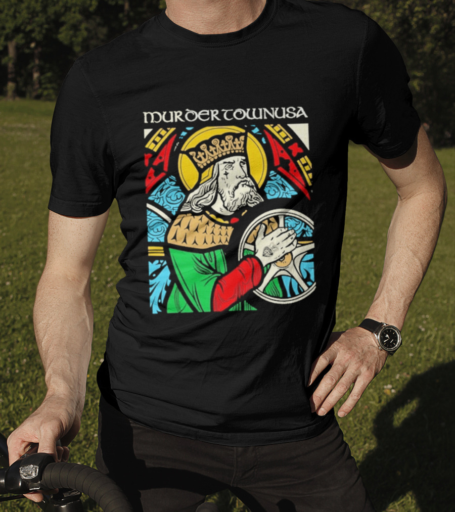 Murder Town Usa Biker Boru King Icon Medieval T-Shirt