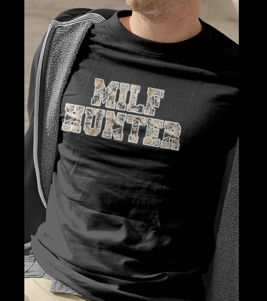MILF Hunter Camo Print T-Shirt