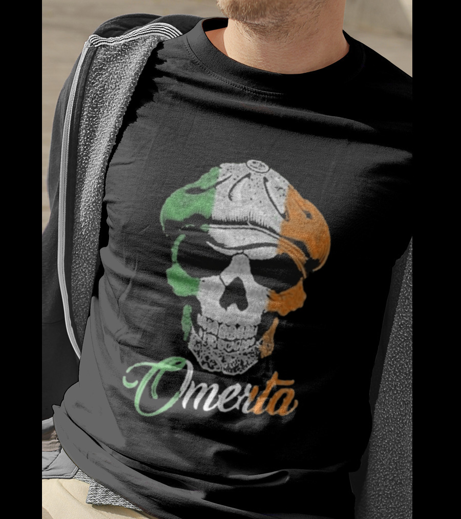 Omerta Irish Skull Tricolor Beret T-Shirt