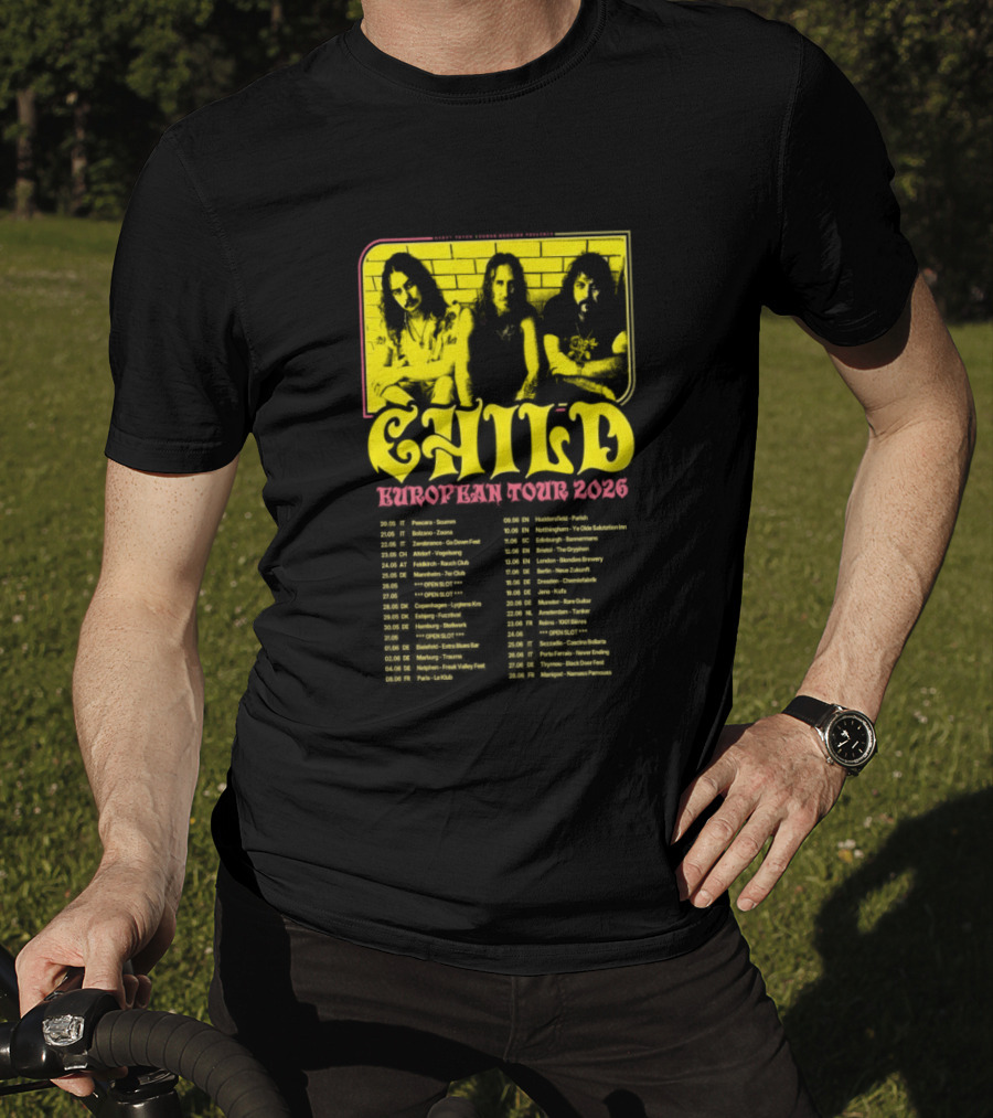 Child Europe Tour 2026 Concert Dates And Locations T-Shirt