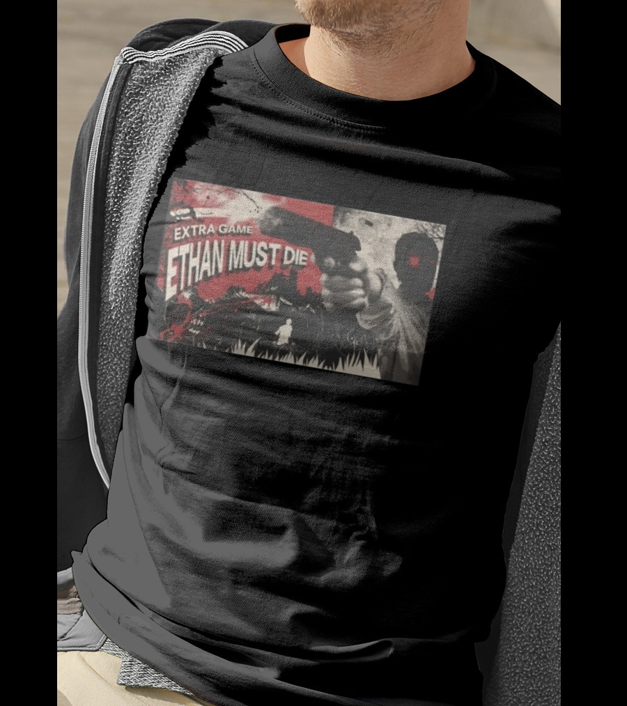 Extra Game Ethan Must Die Zombie Survival Horror Gunman Scene T-Shirt