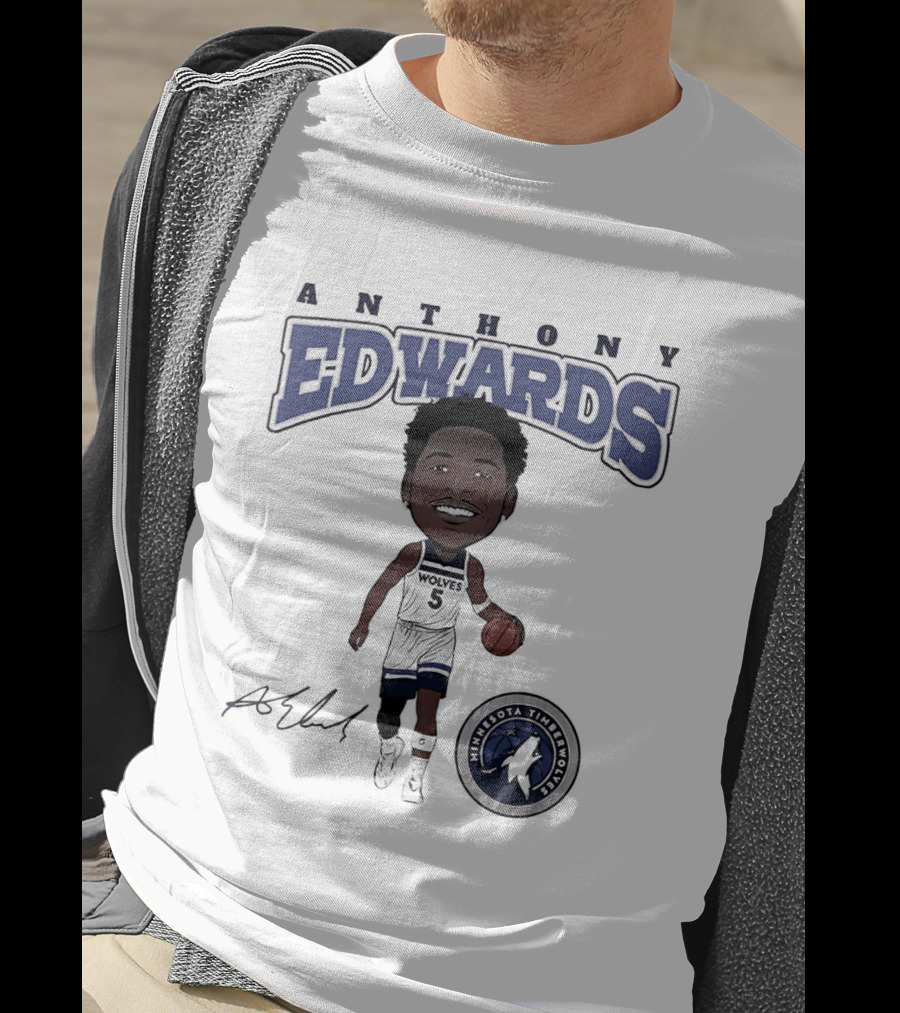 Anthony Edwards Minnesota Timberwolves NBA Hardwood Comic T-Shirt