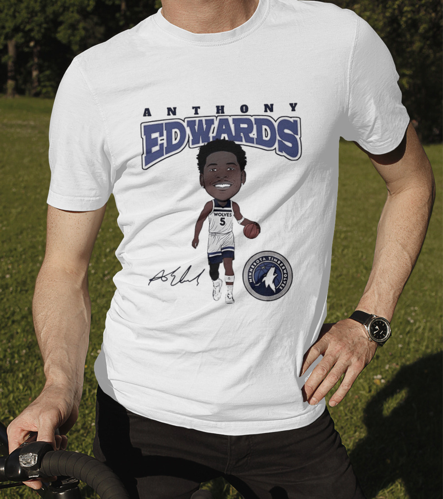 Anthony Edwards Minnesota Timberwolves NBA Hardwood Comic T-Shirt