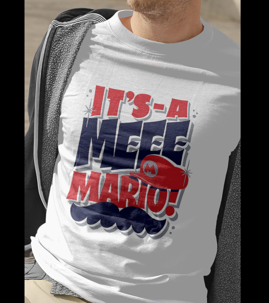 It's A Meee Mario M Moustache Cap T-Shirt