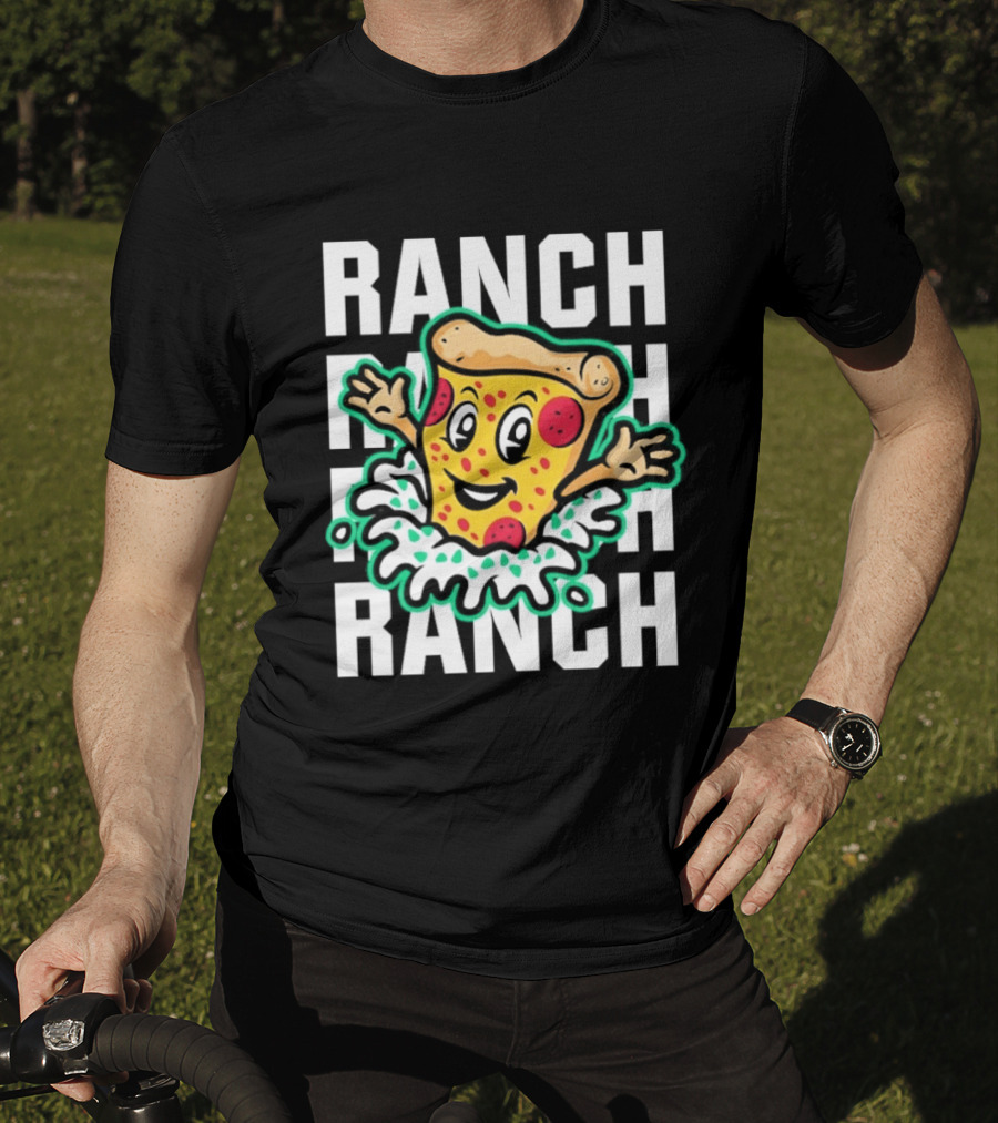 Tulsa Ranch Dippers Pizza With Ranch Splash T-Shirt