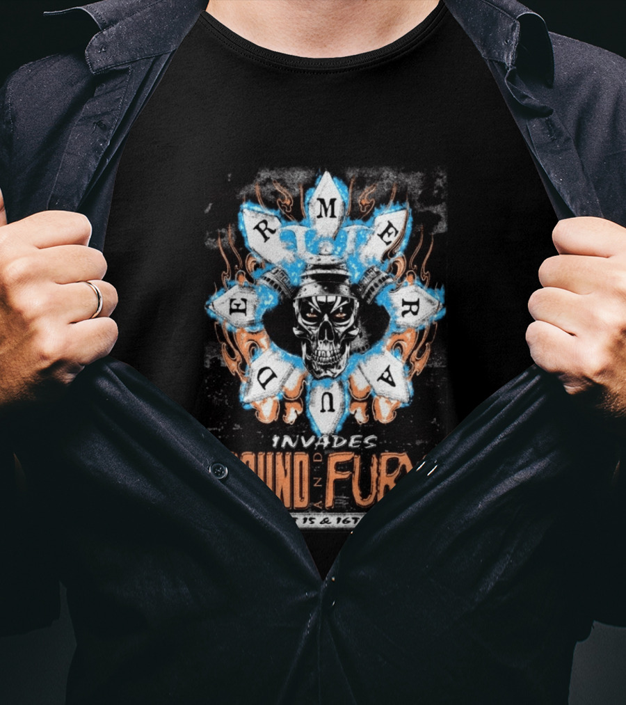 Merauder Invades Sound And Fury August 15 & 16 2026 T-Shirt