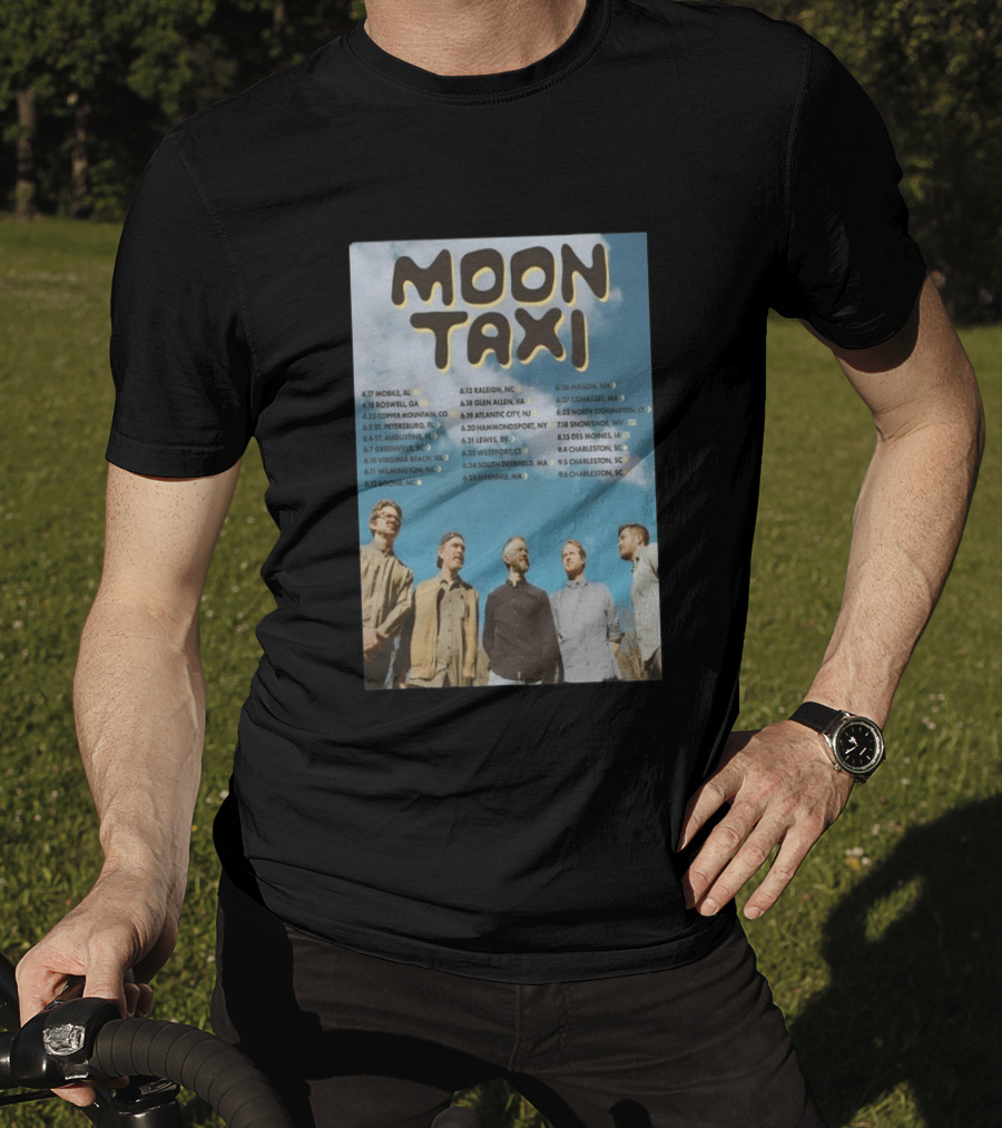 Moon Taxi 2026 Summer Tour Dates With Band Photo Sky T-Shirt