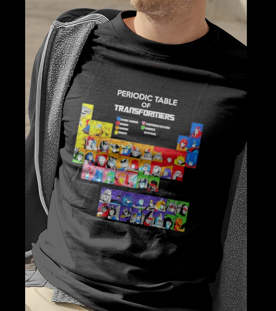 Periodic Table Of Transformers Autobots Decepticons Maximals Predacons T-Shirt