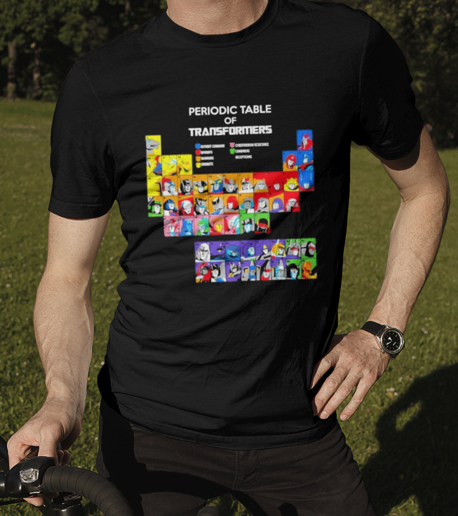 Periodic Table Of Transformers Autobots Decepticons Maximals Predacons T-Shirt