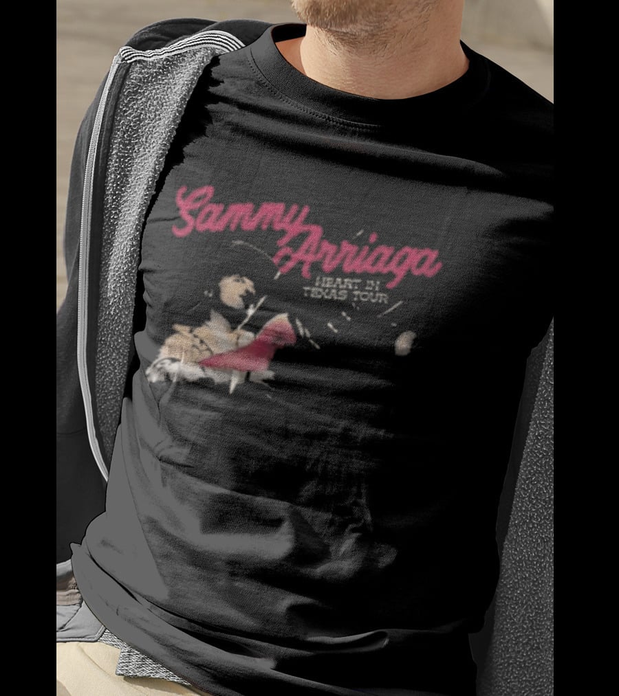 Sammy Arriaga Heart In Texas Tour Cowboy Boot Desert Scene T-Shirt