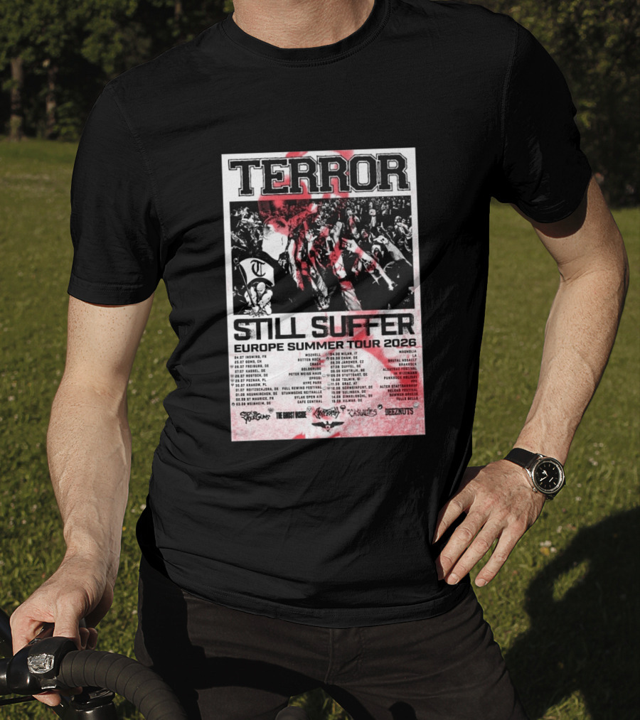 TERROR Still Suffer Europe Summer Tour 2026 With Stick To Your Guns And The Ghost Inside T-Shirt