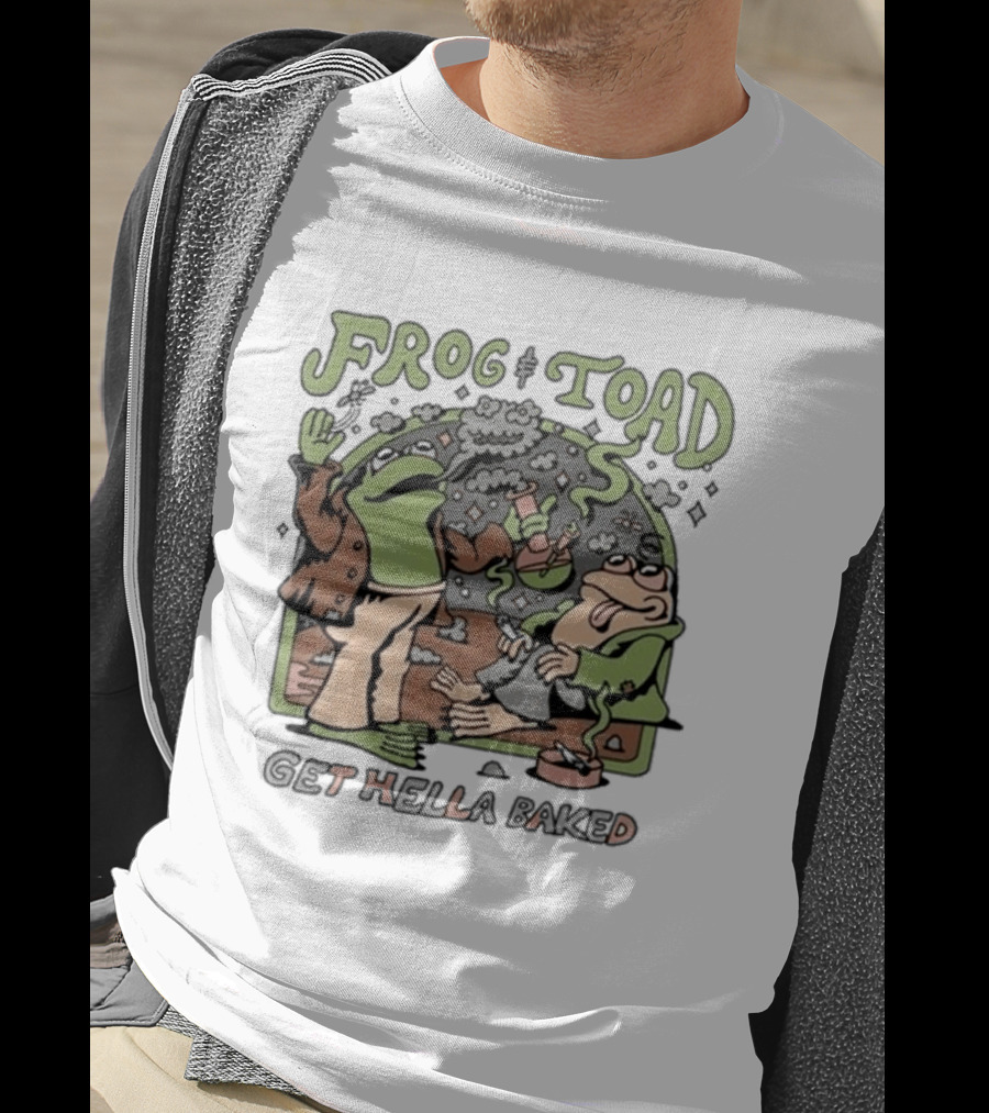 Frog And Toad Get Hella Baked Smoke And Relax Scene T-Shirt