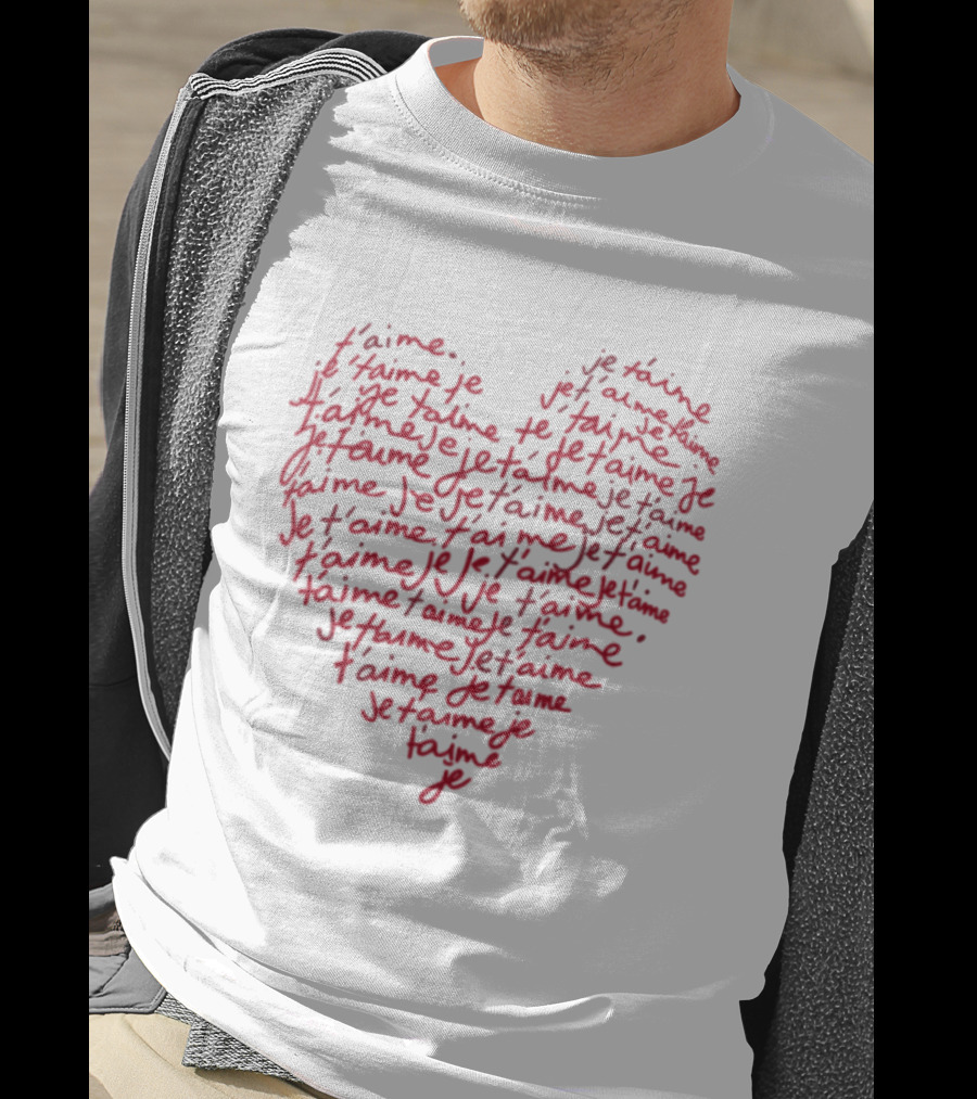 Kirsten McDuffie Je T'Aime Heart Red T-Shirt