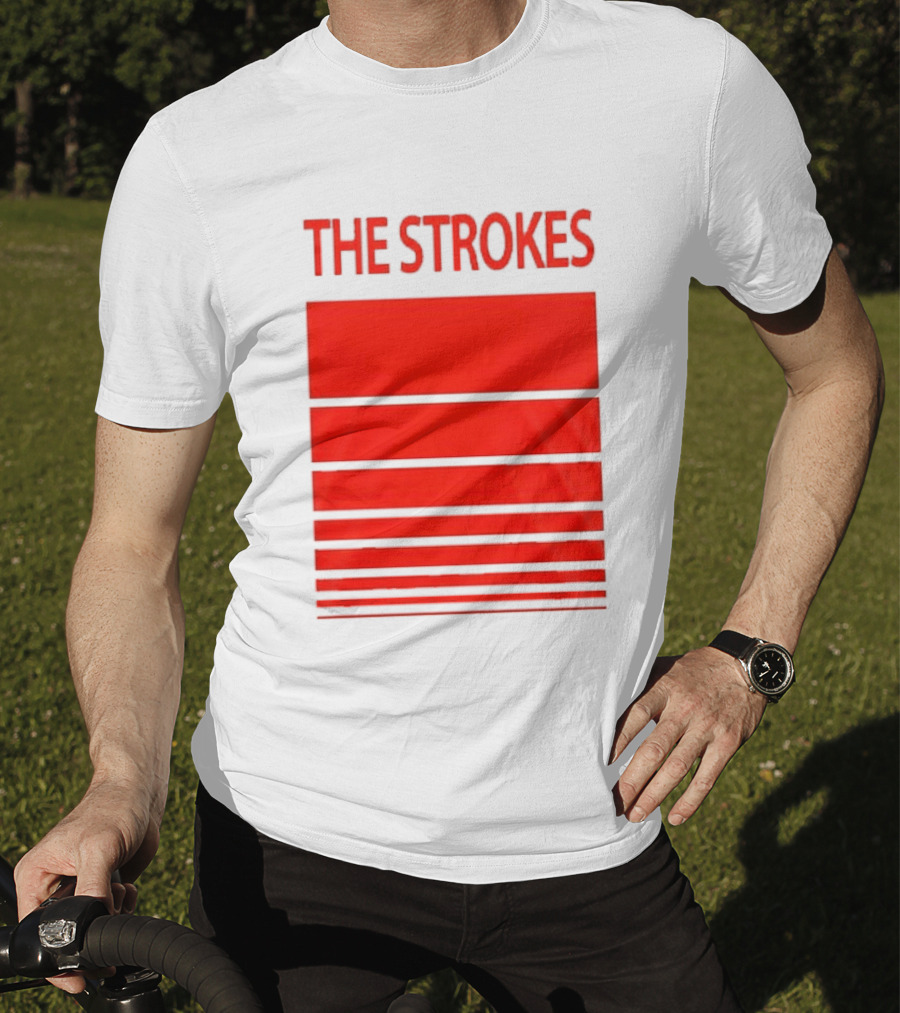 The Strokes 2026 Tour San Francisco Bold Red Stripes T-Shirt