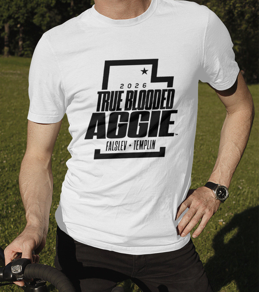 True Blooded Aggie Falslev Templin 2026 Utah State Outline Star T-Shirt
