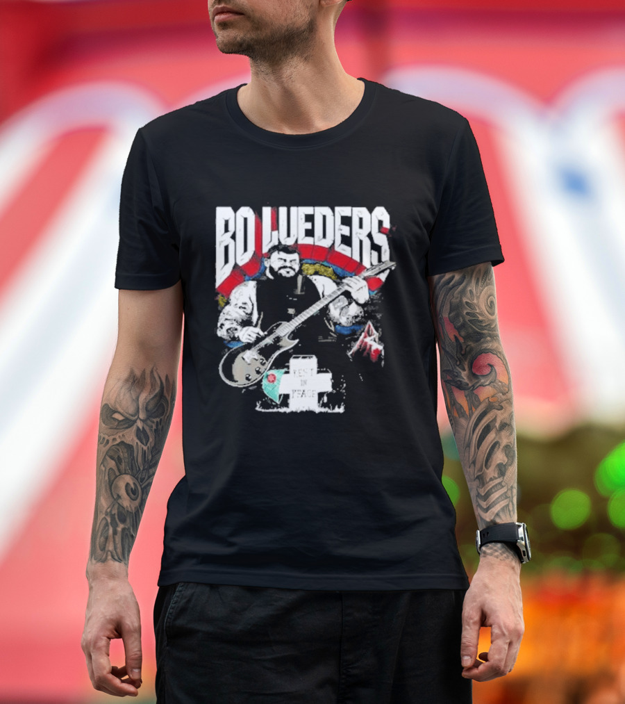 Bo Lueders Guitar Tribute Edgemen Rest In Peace T-Shirt