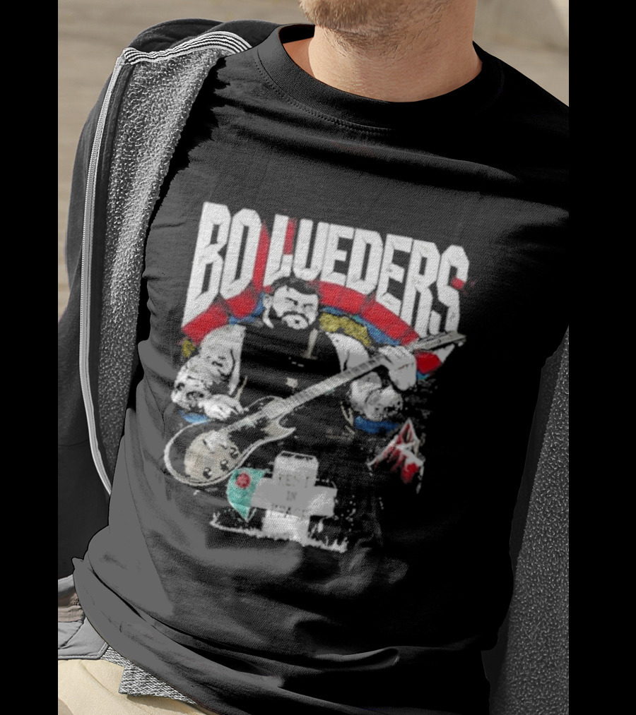 Bo Lueders Guitar Tribute Edgemen Rest In Peace T-Shirt