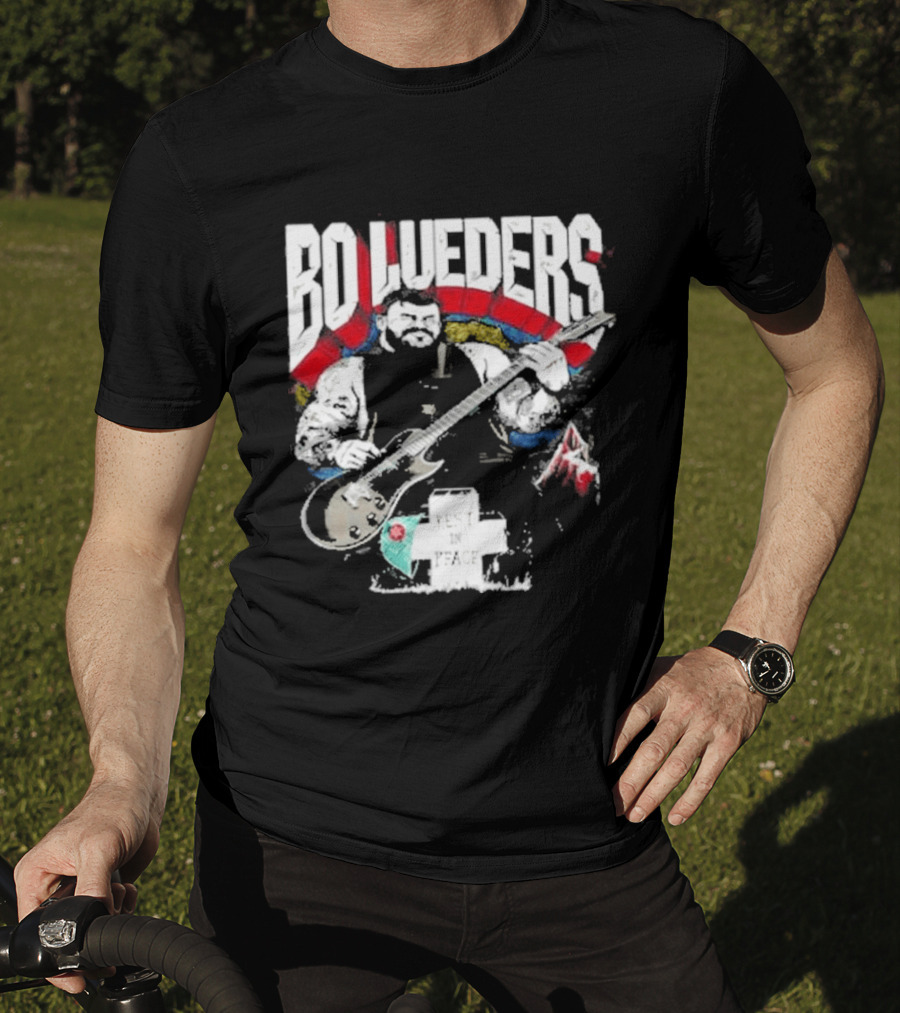 Bo Lueders Guitar Tribute Edgemen Rest In Peace T-Shirt
