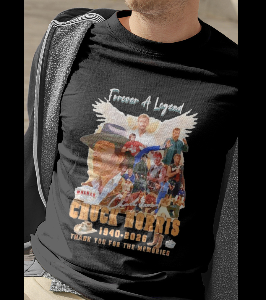 Forever A Legend Chuck Norris Thank You For The Memories 1940 2026 T-Shirt