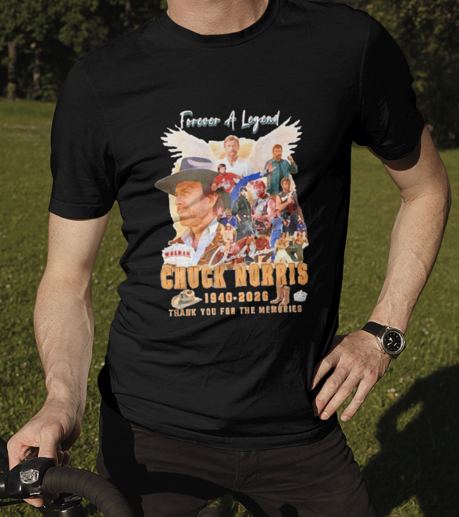Forever A Legend Chuck Norris Thank You For The Memories 1940 2026 T-Shirt